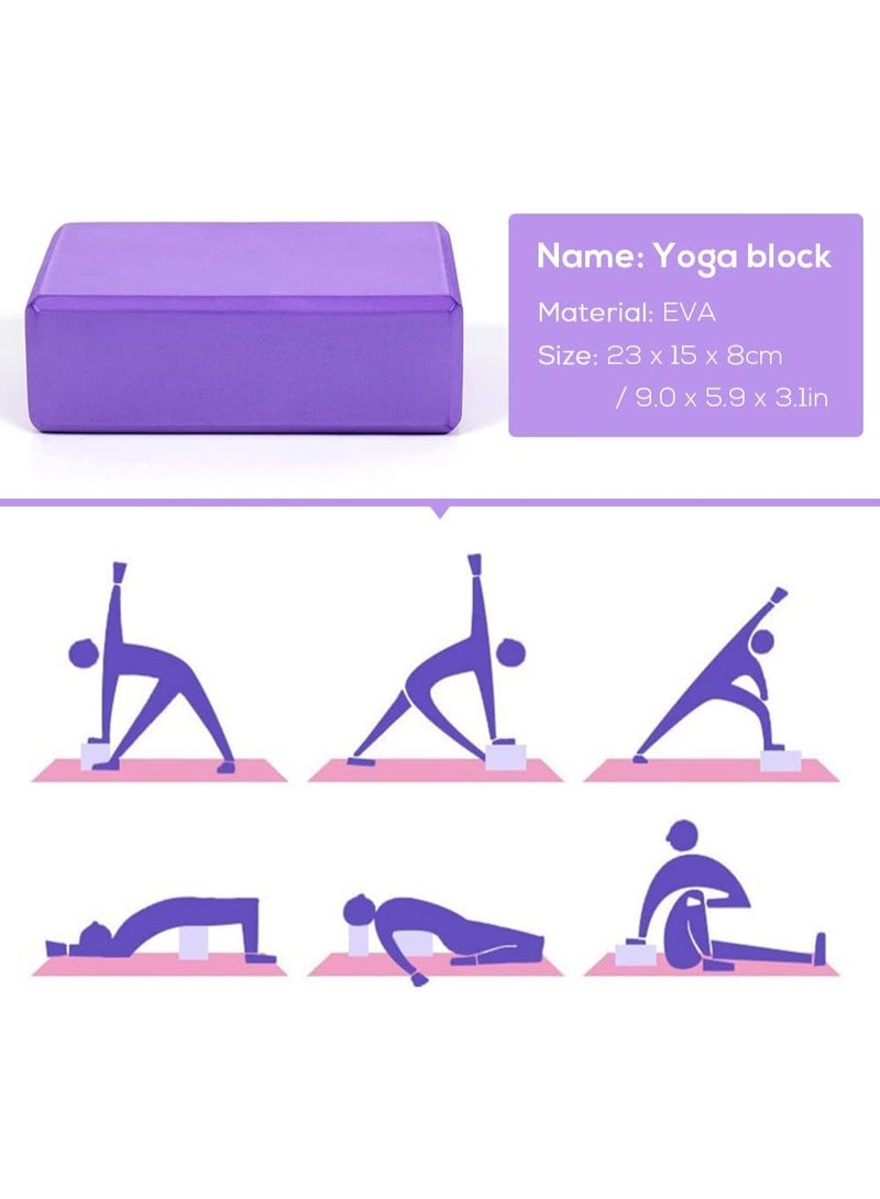 Bukela Yoga Block , 5pcs Yoga Equipment Set, Include Yoga Ball Yoga Blocks Stretching Strap Loop Band Exercise Band - Image 2