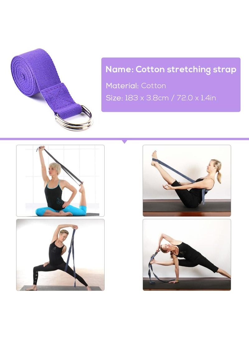 Bukela Yoga Block , 5pcs Yoga Equipment Set, Include Yoga Ball Yoga Blocks Stretching Strap Loop Band Exercise Band - Image 5