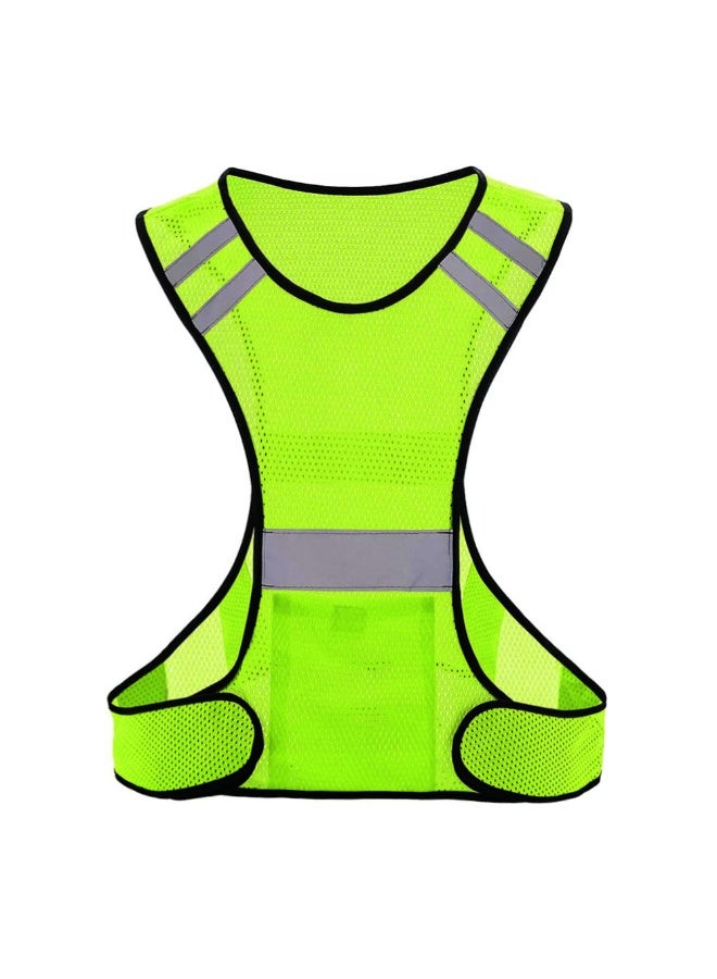 HAWAWA Reflective Running Vest High Visibility Reflector Vest with Large Pocket for Night Running, Biking, Walking, Safety Running Gear - Image 1