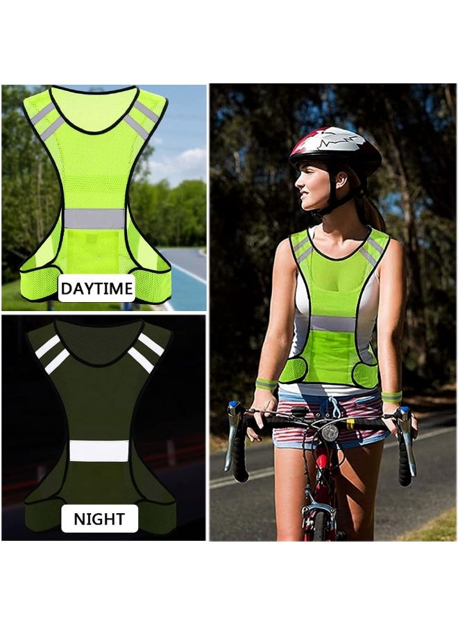 HAWAWA Reflective Running Vest High Visibility Reflector Vest with Large Pocket for Night Running, Biking, Walking, Safety Running Gear - Image 4