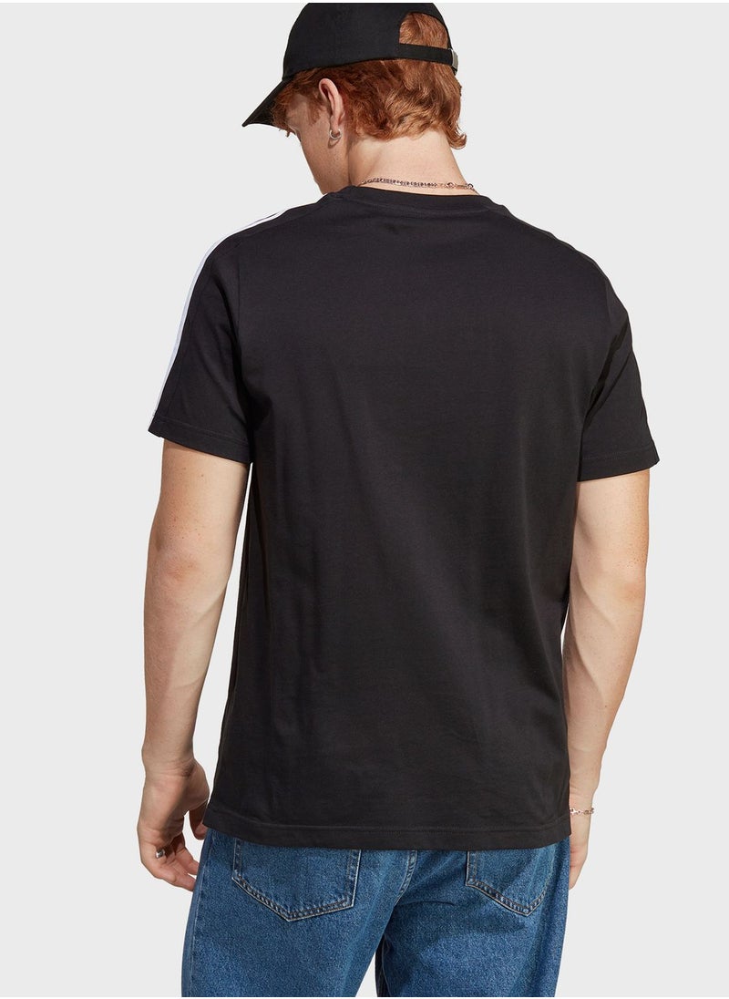 Adidas - 3 Stripe Single Jersey T-shirt - Image 1