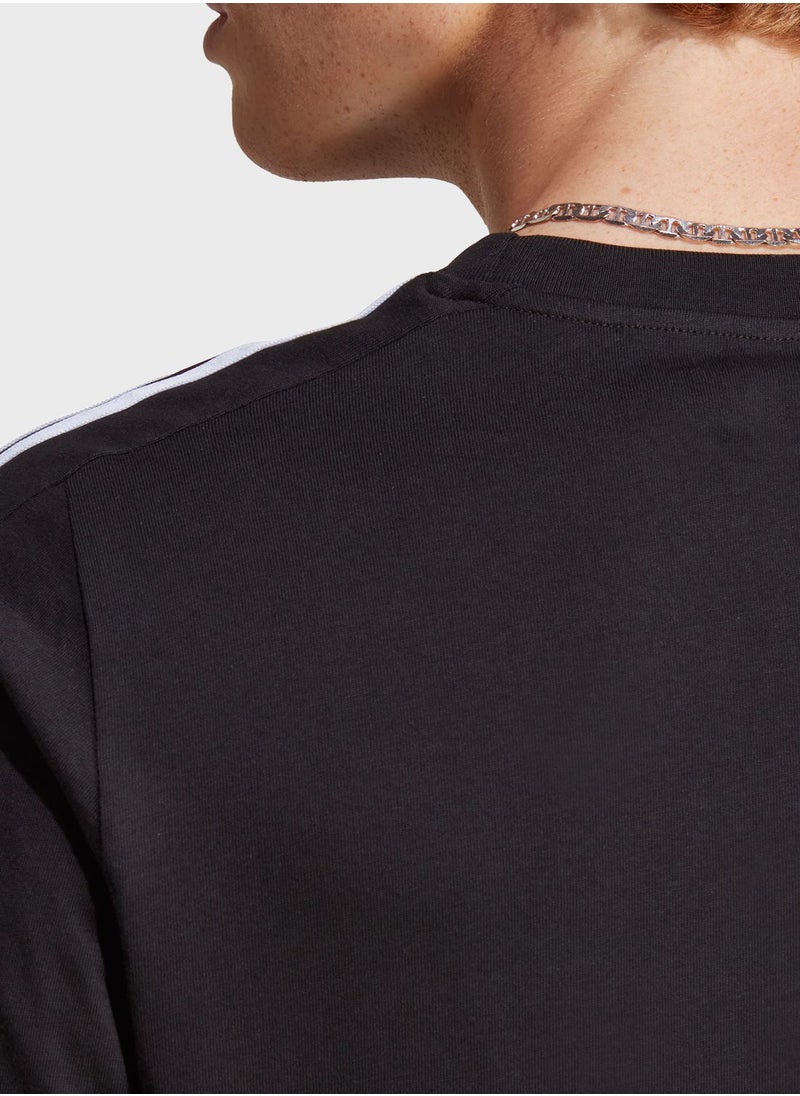 Adidas - 3 Stripe Single Jersey T-shirt - Image 1