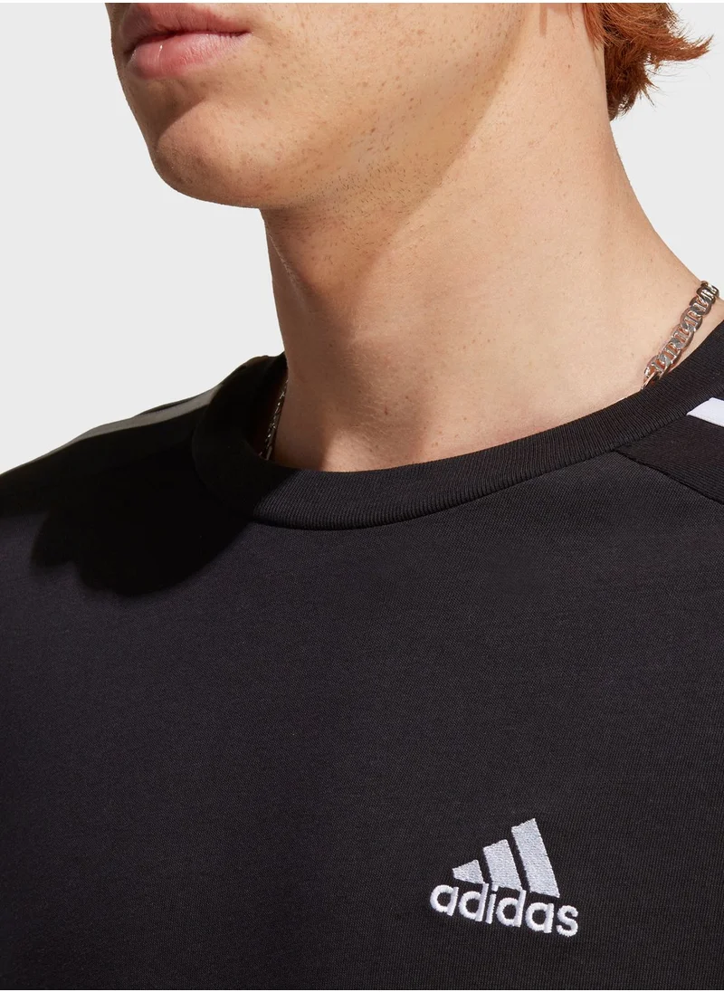 Adidas 3 Stripe Single Jersey T-shirt