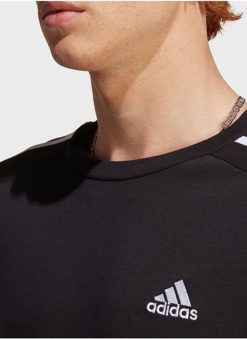 Adidas - 3 Stripe Single Jersey T-shirt - Image 1