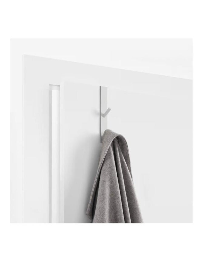 ريان علاقة باب معدنية مزدوجة من راين – 2 خطافات لتعليق الملابس والمناشف بدون حفر | متينة وسهلة التركيب. - Image 2