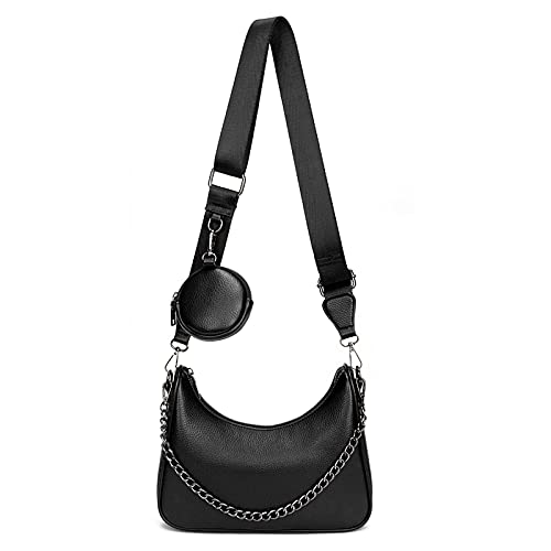 My Friday myfriday Crossbody Hobo Handbags for Women with Coin Purse Pouch, Soft Leather Designer Shoulder Bags - 2 Size Shoulder Strap - Image 1