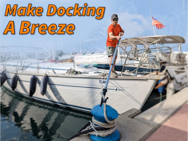 EXTEND-A-REACH Telescoping Boat Hook Pole for Docking // 5-12 ft Extension Push Pole for Boating // Aluminium Dock Pole with Hook // Multi-Purpose Telescopic Pole: Non-Slip, Durable, Floating, Lightweight & Sturdy - Image 3
