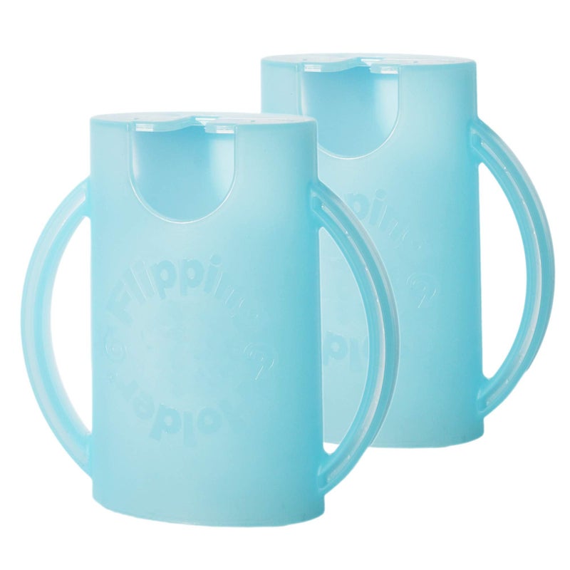 فليبينج هولدر Squeeze Proof Food Pouch Holder for Toddlers, Babies, Kids, Mess Free No Squeeze Juice Box Drink and Applesauce Snack Holder with Easy Grip Handles and Lid - Image 1