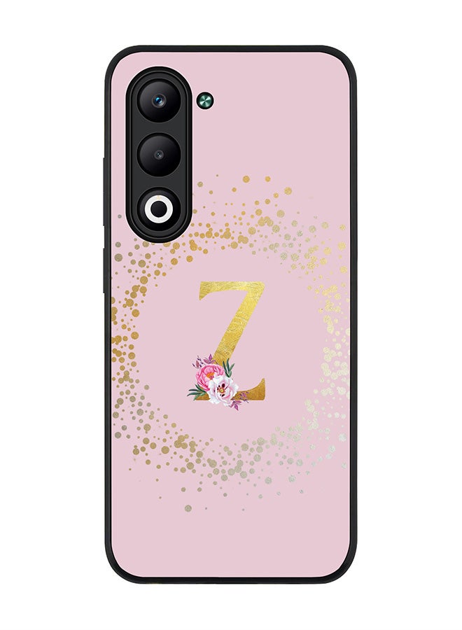 Stylizedd For Oppo A5 5G / A5 4G Case,Slim fit Camera Protection, Shockproof Thin Phone cover  - Custom Monogram Floral - Z  (Pink )