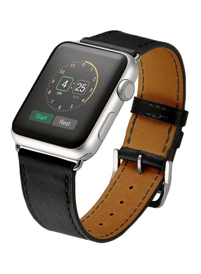 NIBEMINENT Replacement Band For Apple Watch Series 1/2/3/4 44/42 mm Black  - Image 1