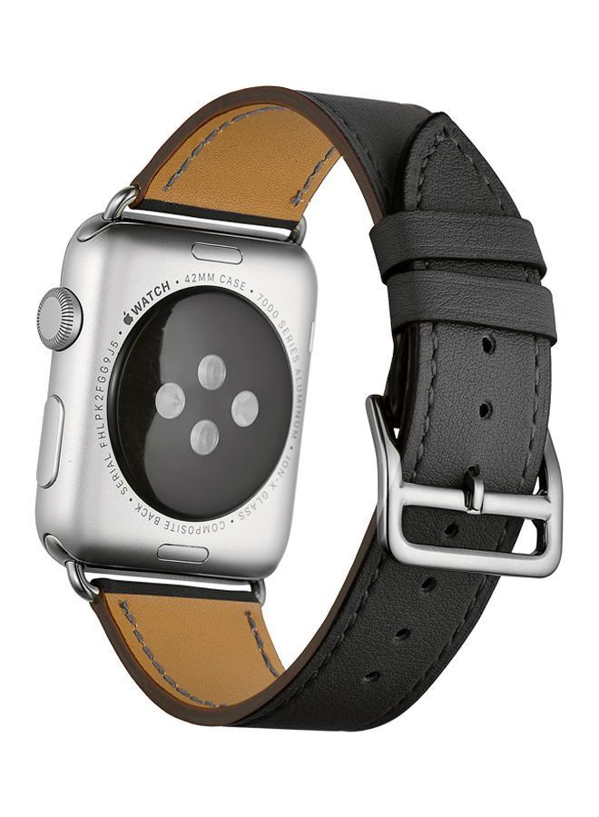 NIBEMINENT Replacement Band For Apple Watch Series 1/2/3/4 44/42 mm Black  - Image 2