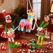 PullCrease 37 Pcs Christmas Doll Skirt and Accessories Set Christmas Doll Dresses Holiday Clothes Costume Mini with Pinata Blindfold Sticks Mini Candy Miniatures for Xmas Party Decoration - Image 4