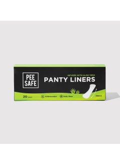 PEESAFE PeeSafe Daily Panty Liners with Aloe Vera, Curvy design for extra comfort, Cottony-Soft surface, Antibacterial, 185mm wide - 20 liners  - Image 1