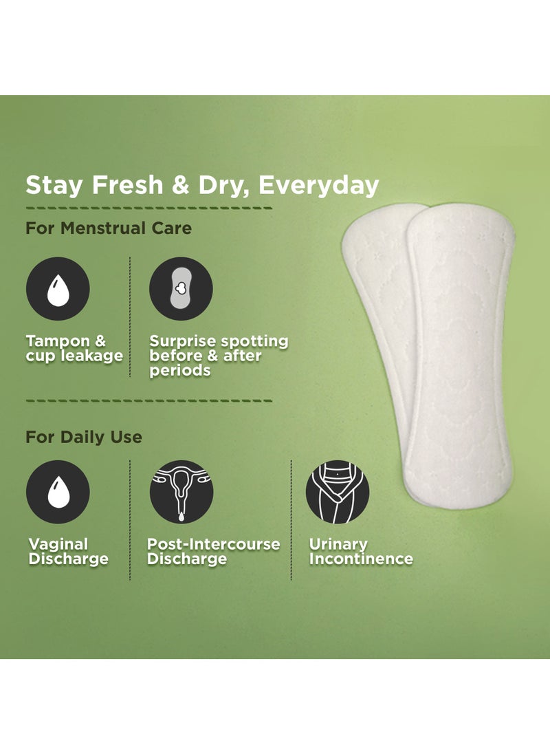 PEESAFE - PeeSafe Daily Panty Liners with Aloe Vera, Curvy design for extra comfort, Cottony-Soft surface, Antibacterial, 185mm wide - 20 liners - Image 1