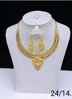 Imitation Jewelry Set for Women Necklace And Earrings Gold plated 3 Piece