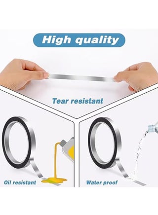 50M Floor Wall Tape, Waterproof Gap Sealing Tape, Self-Adhesive Tile Seam Sticker,Decoration Tile Foil Tape, Tear Resistant Tape Roll, DIY Graphic Tape, for Kitchen,Floor,Wall - view 5
