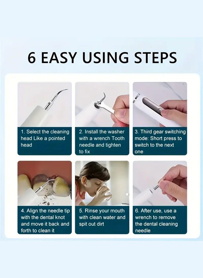 Bukela Plaque Remover for Teeth, Ultrasonic Scaler Tooth Cleaner with 3 Modes, Dental Tools for Calculus, Tarter, and Stain Remover, Electric Teeth Cleaning Kit with 2 Clean Heads & Dental Mirror - Image 5