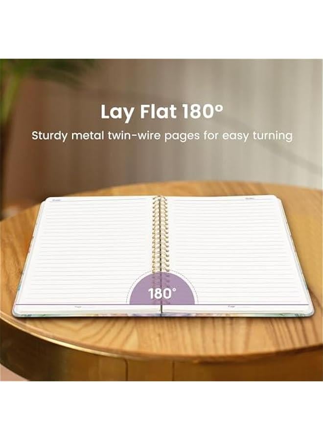Arabest Lined Spiral Journal Notebook for Women, Pretty A5 College Ruled Hardcover Notebook for Work & Note Taking, Cute Aesthetic Journal for Writing, 140 s, Colorful erfly - Image 4