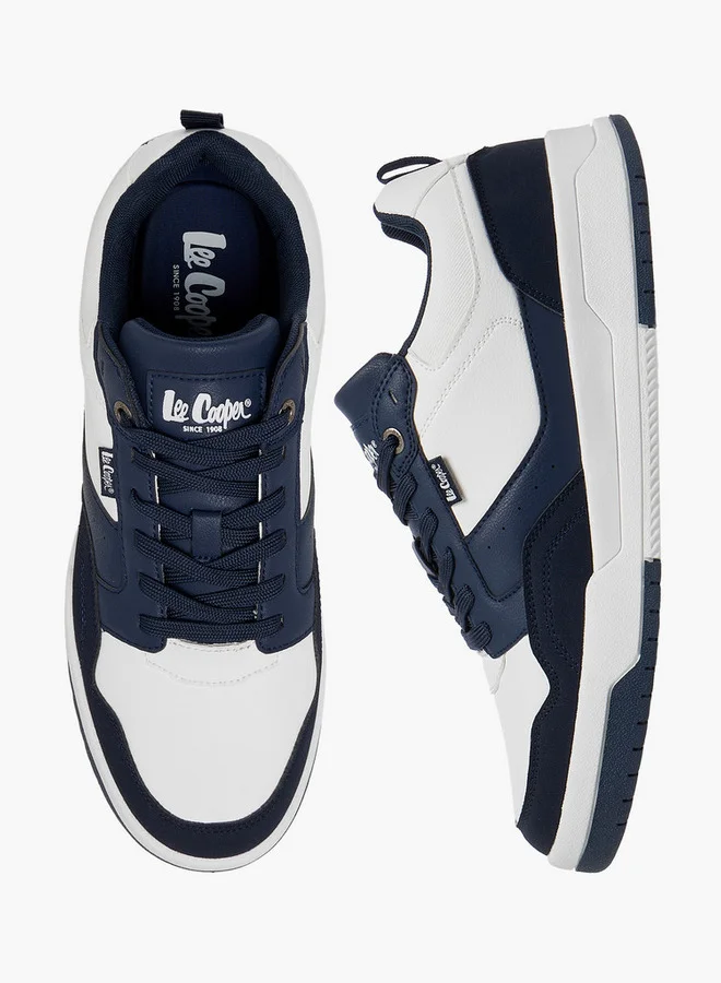 Lee Cooper Men's Panelled Sneakers with Lace-Up Closure