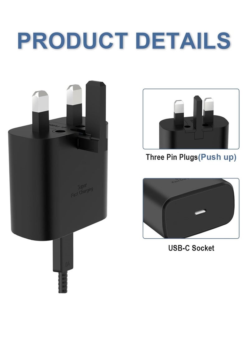 ELTRAZONE 25W Super Fast Charger for Samsung, Gcstnn PPS PD3.0 USB-C Charger for Samsung Galaxy S23 Ultra S23+ S23 S22 Ultra S21+ A53 5G A54 Z Fold/Flip 4 Tab S8 Ultra, Power Adapter Plug with 1M Type C Cable. - Image 3