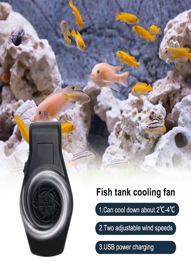 MiOYOOW Mini Aquarium Chiller, Hanging Fish Tank Cooling Fan with 2 Wind Speeds, Low Noise Water Cooling System for Freshwater Saltwater Tank - Image 4