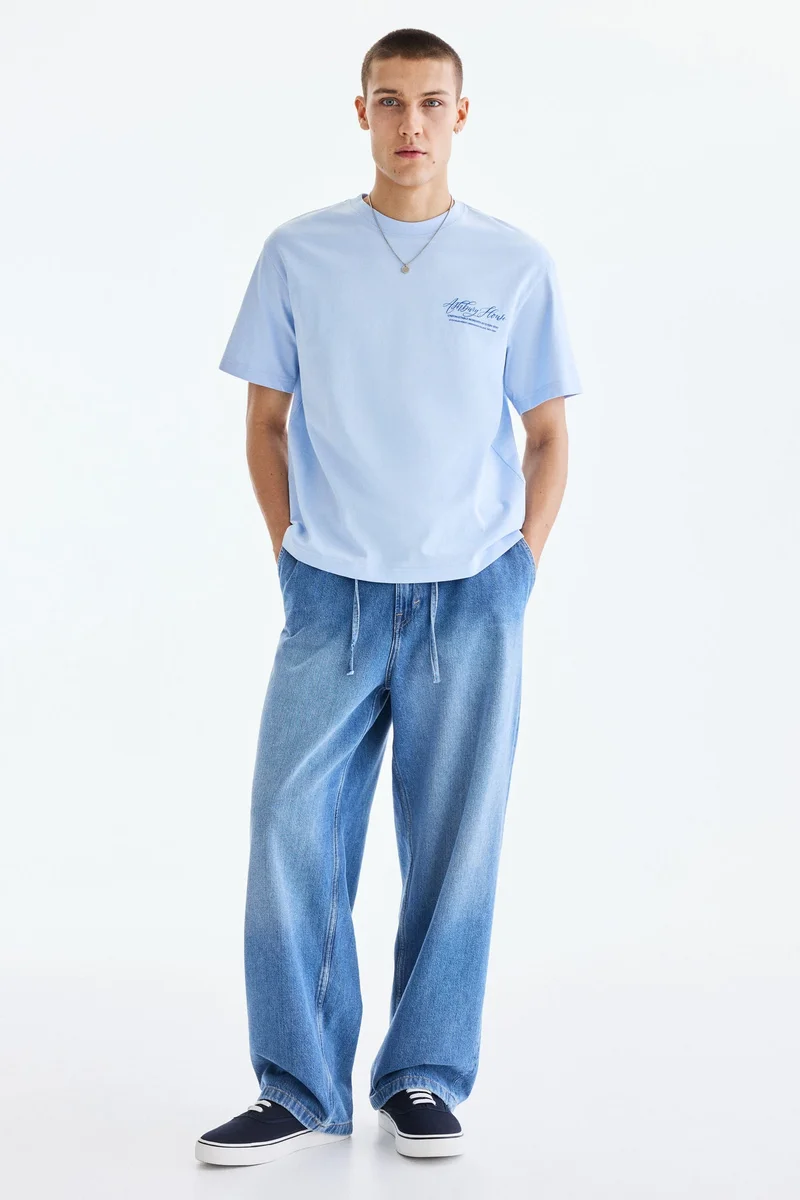 H&M  Relaxed Fit Cotton T-shirt for Men | Best Price UAE