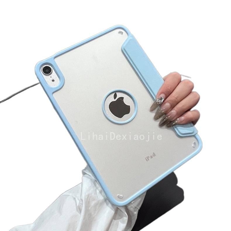 DGG حافظة آيباد شفافة بظهر واضح لجهاز iPad Air / iPad 10.2 باللون أسود بظهر شفاف باللون الأسود - Image 3