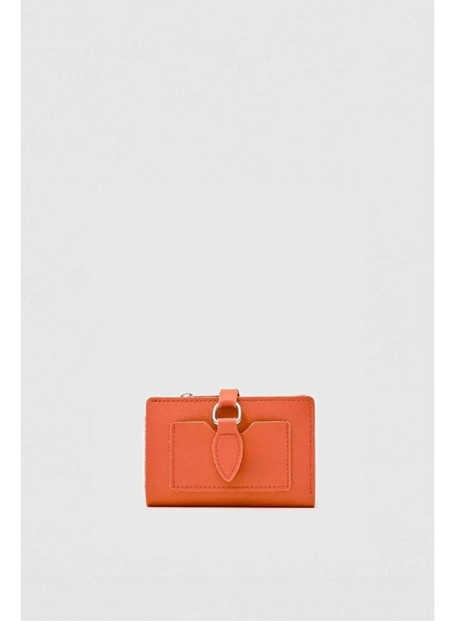 Kiki Snap-Closure Women's Wallet in Orange.