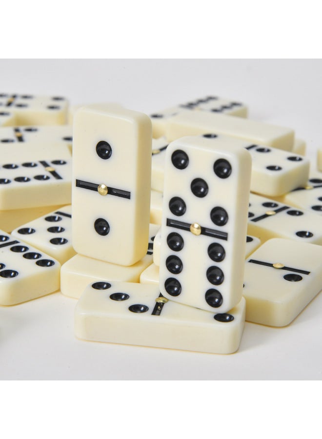 لعبة الدومينو المرحة المجوفة، صندوق خشبي، نقاط بيضاء اللون، متعددة الأمتار، ألعاب تعليمية للأطفال، المواصفات: 20*12.5*4.5 سم - Image 4