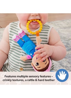 Ms. Rachel Ms. Rachel Sensory Take-Along Swing & Stroller Teething with Rattle & Clip Toy (17.78 cm)  - Image 3