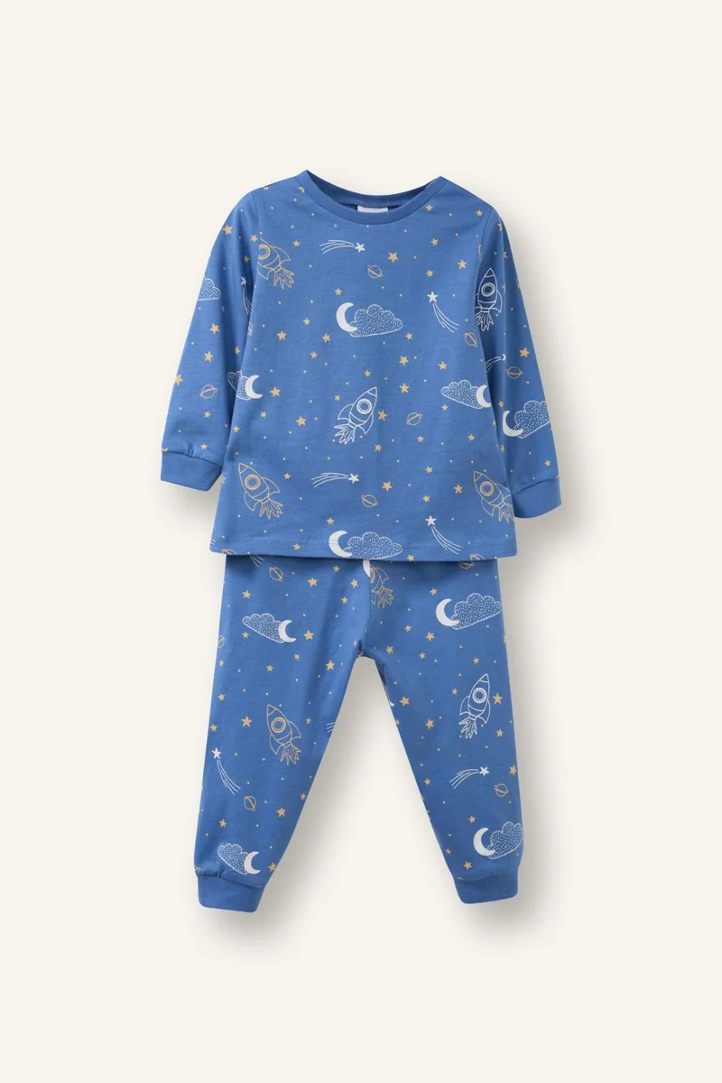 DeFacto Baby Boy Star Pattern 2 Piece Pyjamas Set