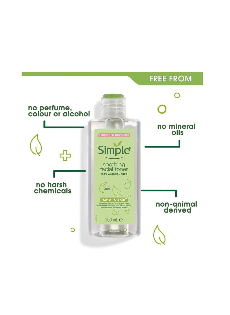 simple Simple Kind to Skin Soothing Facial Toner 200ml  - Image 2
