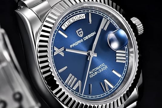 RollsTimi  Pagani Design 1752 DD36 Luxury Men's Automatic Mechanical Watch, Sapphire Glass, Day Date Watch, Seagull Caliber ST16, 100m Water Resistant - Image 3