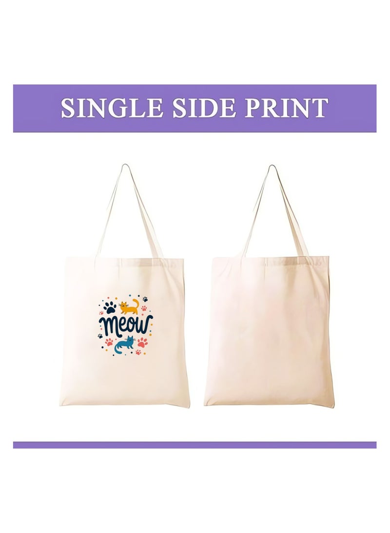 PRINTSHOP4ME International Cat Day Cotton Tote Bag–Eco-Friendly,Reusable Bag|Durable With Cat-Themed Design|Ideal For Daily,Travel And Gifts Cat Lovers - Image 2