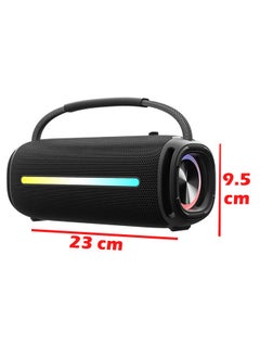ZCM-HAPPY Portable Wireless Bluetooth Speaker - LED Melody Lights, Heavy Bass, IPX6 Waterproof, Portable with Bluetooth 5.3 and 3000 mAh Long Battery Life  - Image 2
