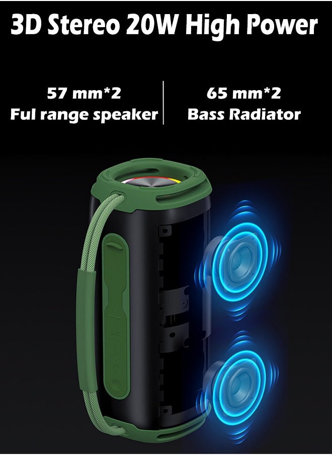 ZCM-HAPPY Portable Wireless Bluetooth Speaker - LED Melody Lights, Heavy Bass, IPX6 Waterproof, Portable with Bluetooth 5.3 and 3000 mAh Long Battery Life  - Image 5