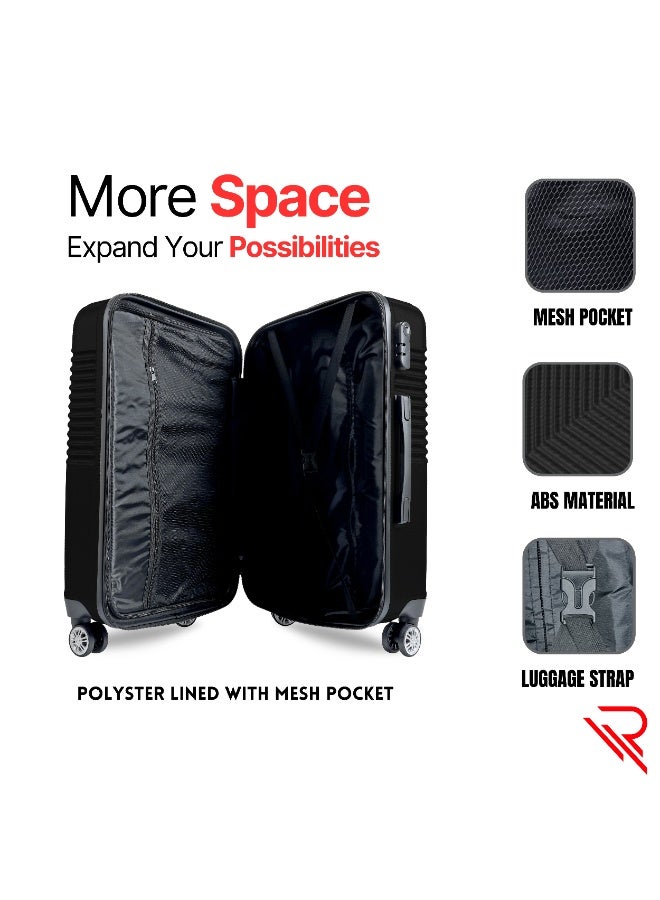 ريفلكشين حقيبة سفر بعجلات دوارة مقاس  بوصة من  أسود - Image 3