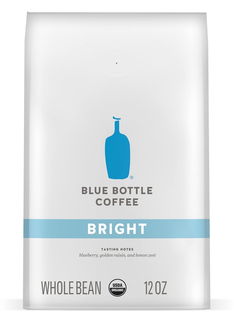 blue bottle coffee Blue Bottle Whole Bean Organic Coffee, Bright, Light Roast, 12 Ounce Bag (Pack of 1) - Image 1