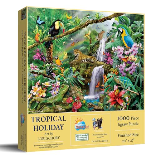 SUNSOUT INC Tropical Holiday 1000 pc Jigsaw Puzzle by Artist Lori Schory Finished Size 20 x 27 MPN 35098 - Image 5