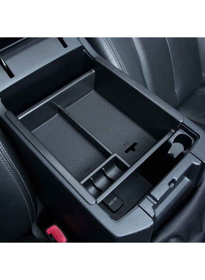 JKCOVER Center Console Organizer Tray Compatible with Toyota 4Runner 2010-2021 2022 2023 2024 and Kia Telluride 2020-2024 2025 Accessories,Insert Armrest Box Secondary Storage ABS Black Materials - Image 1