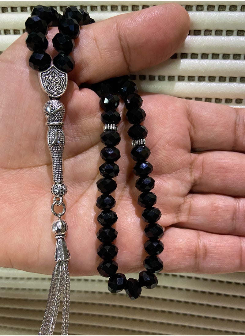 just naturals - Crystal Prayer Beads For Men 50 Beads Size 7.8mm - Image 1