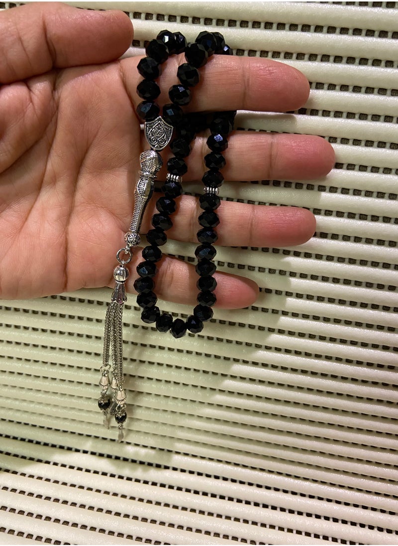 just naturals - Crystal Prayer Beads For Men 50 Beads Size 7.8mm - Image 1