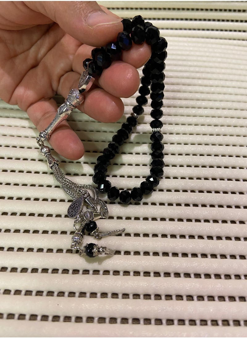 just naturals - Crystal Prayer Beads For Men 50 Beads Size 7.8mm - Image 1