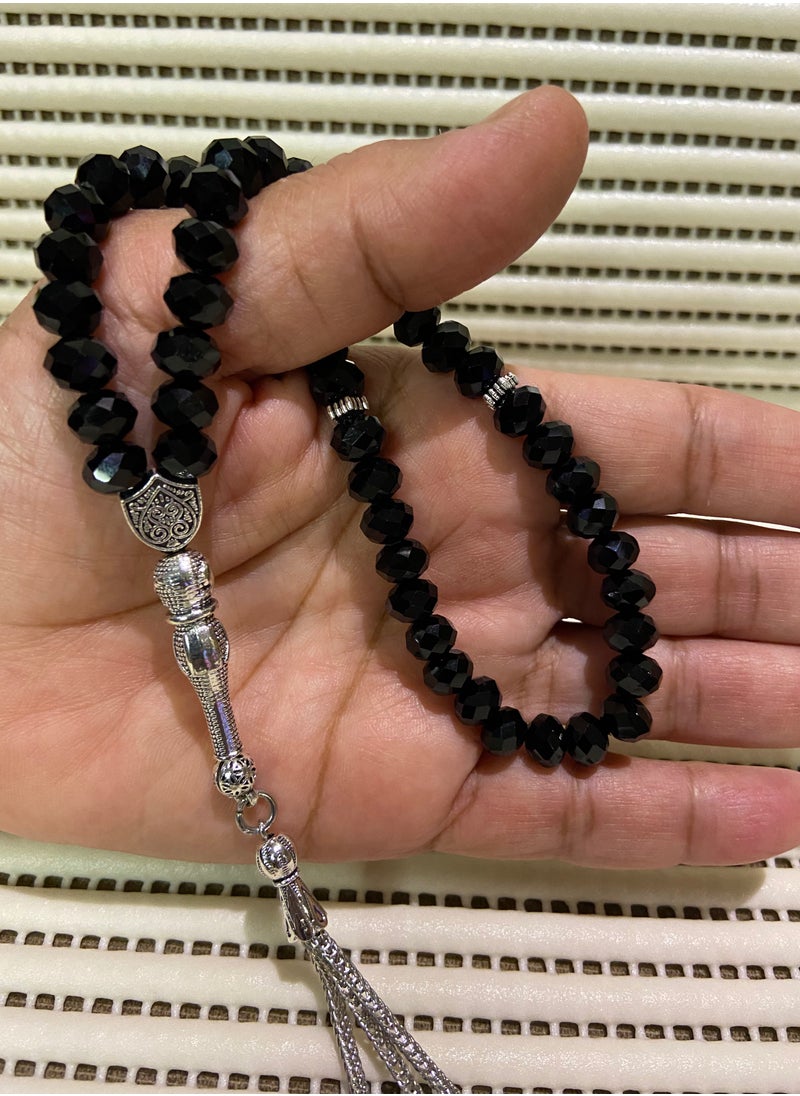 just naturals - Crystal Prayer Beads For Men 50 Beads Size 7.8mm - Image 1