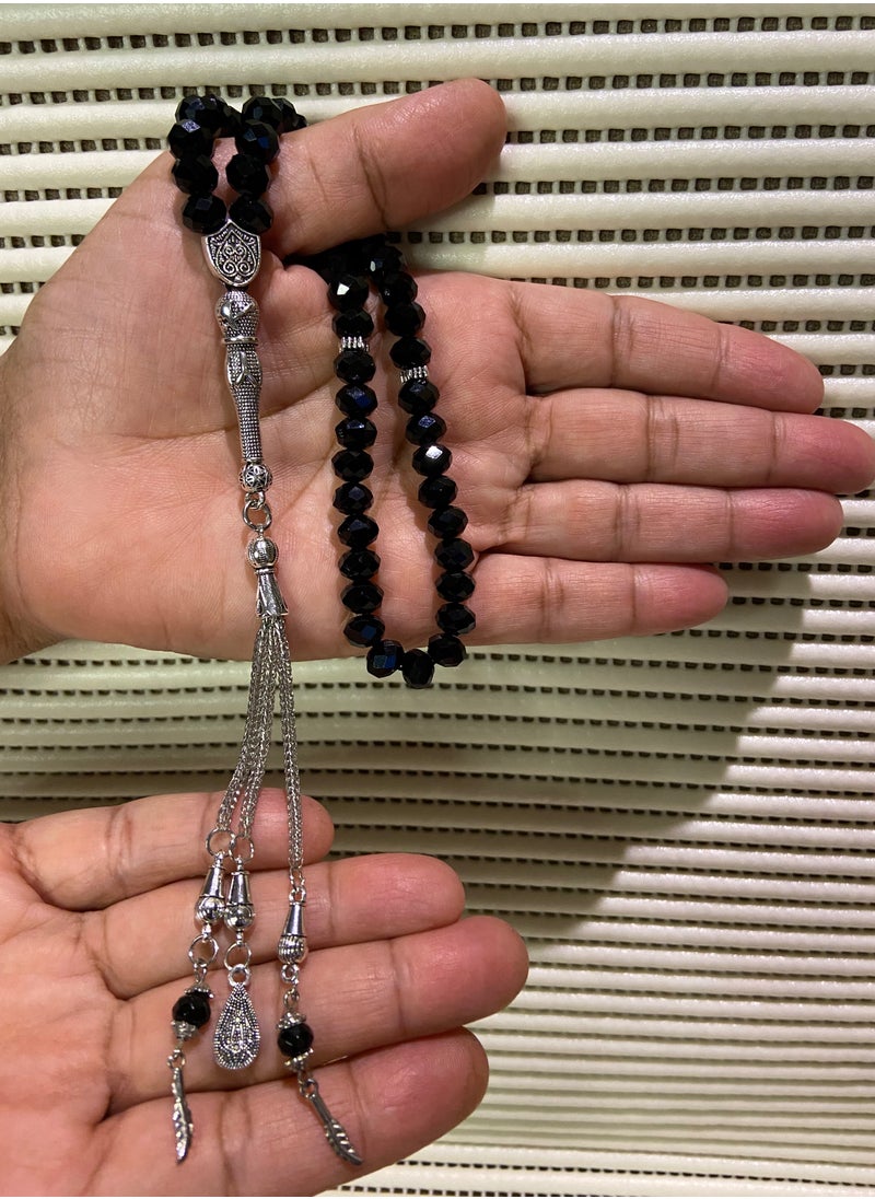 just naturals - Crystal Prayer Beads For Men 50 Beads Size 7.8mm - Image 1