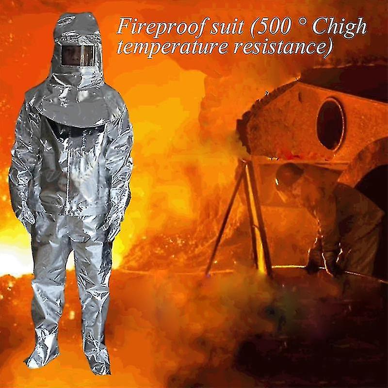 Fire Suit Aluminum Foil 1000 Degree High Temperature Clothing - Image 3