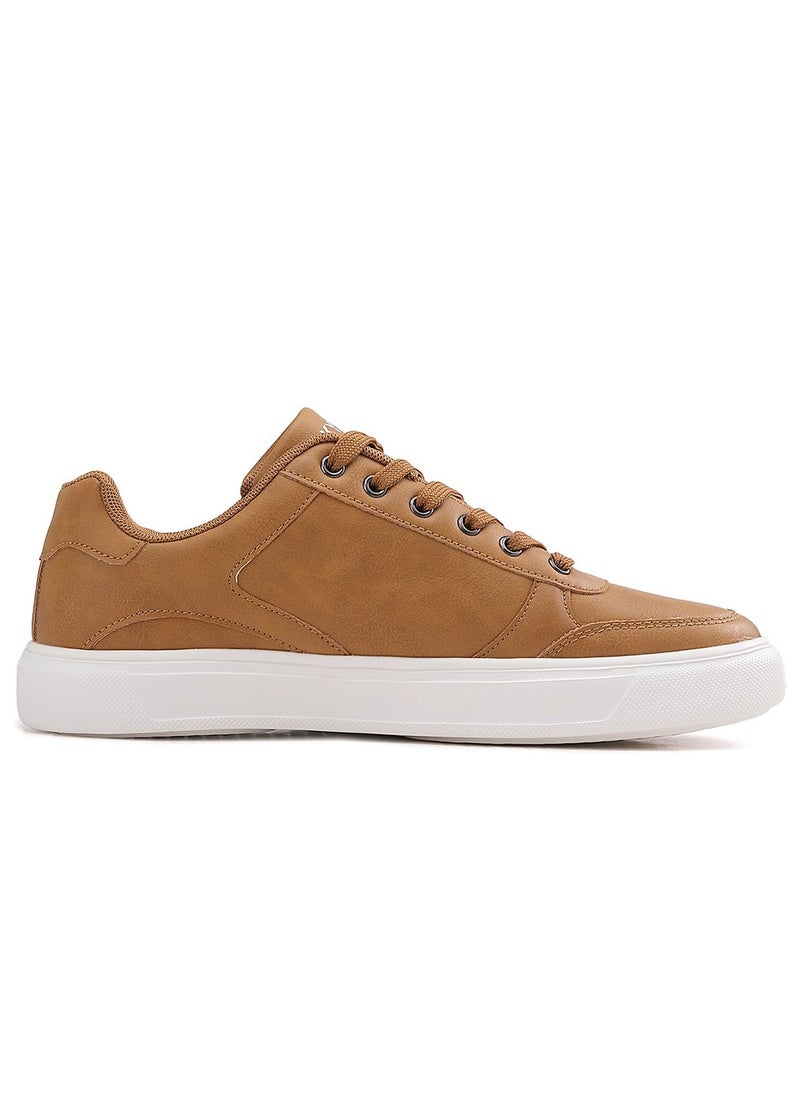 Sky View - Athlesiure Men's Classic Low Top Shoes Fashion Sneaker with Soft Insole Causal Dress Shoes for Men Comfortable Walking Skate Shoes Brown - Image 1