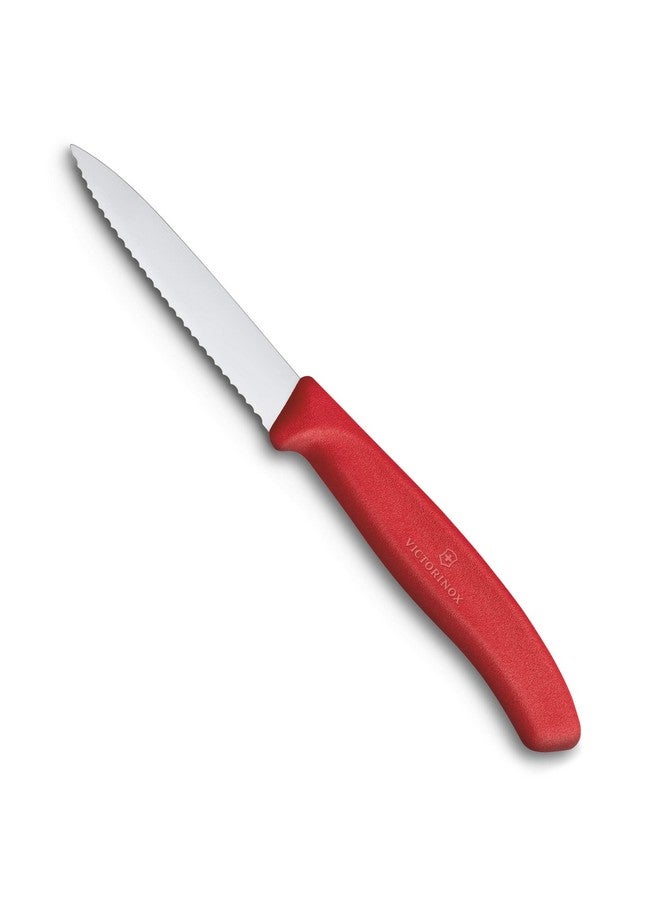 Victorinox Victorinox VIC-6.7631 Swiss Classic Paring 3¼"" Serrated Spear Point Blade 5/8"" Width at Handle Red, Multicolor, m  - Image 1
