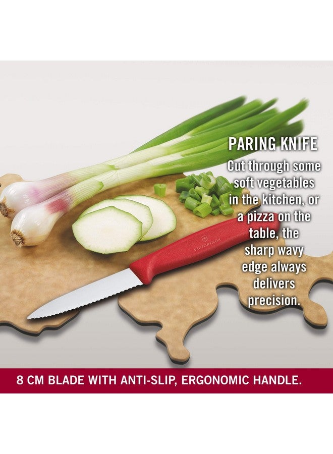 Victorinox Victorinox VIC-6.7631 Swiss Classic Paring 3¼"" Serrated Spear Point Blade 5/8"" Width at Handle Red, Multicolor, m  - Image 2