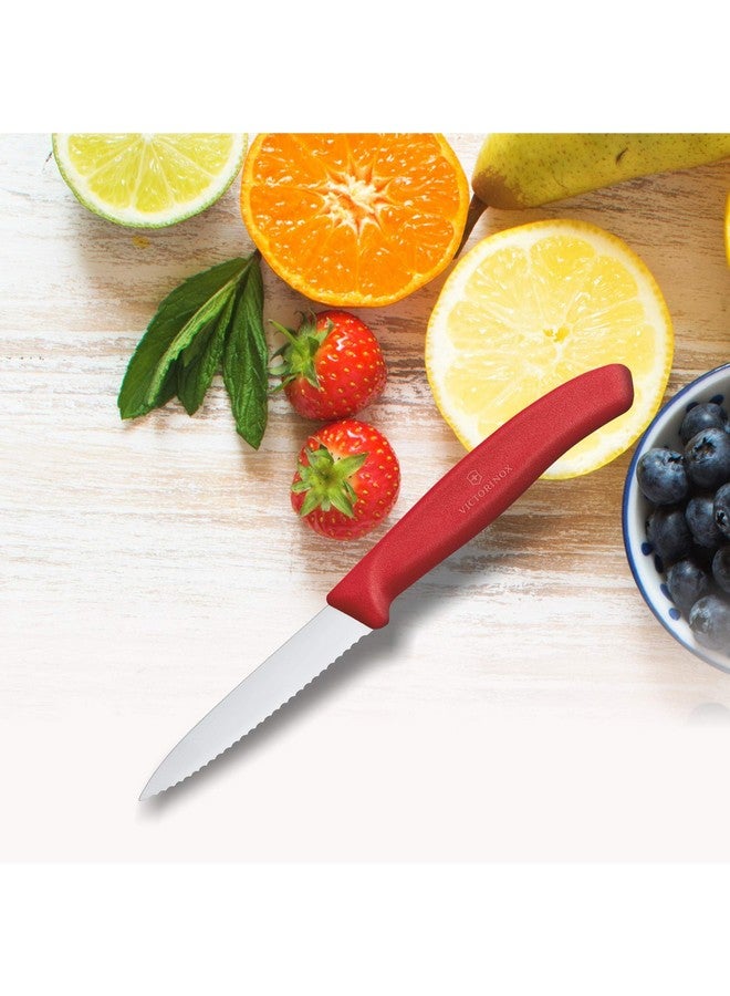 Victorinox Victorinox VIC-6.7631 Swiss Classic Paring 3¼"" Serrated Spear Point Blade 5/8"" Width at Handle Red, Multicolor, m  - Image 5